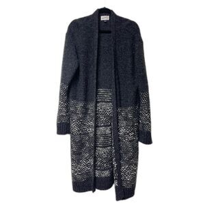 UNIVERSAL THREAD Wool Blend Open Front 3/4 Length Cardigan, Sz L